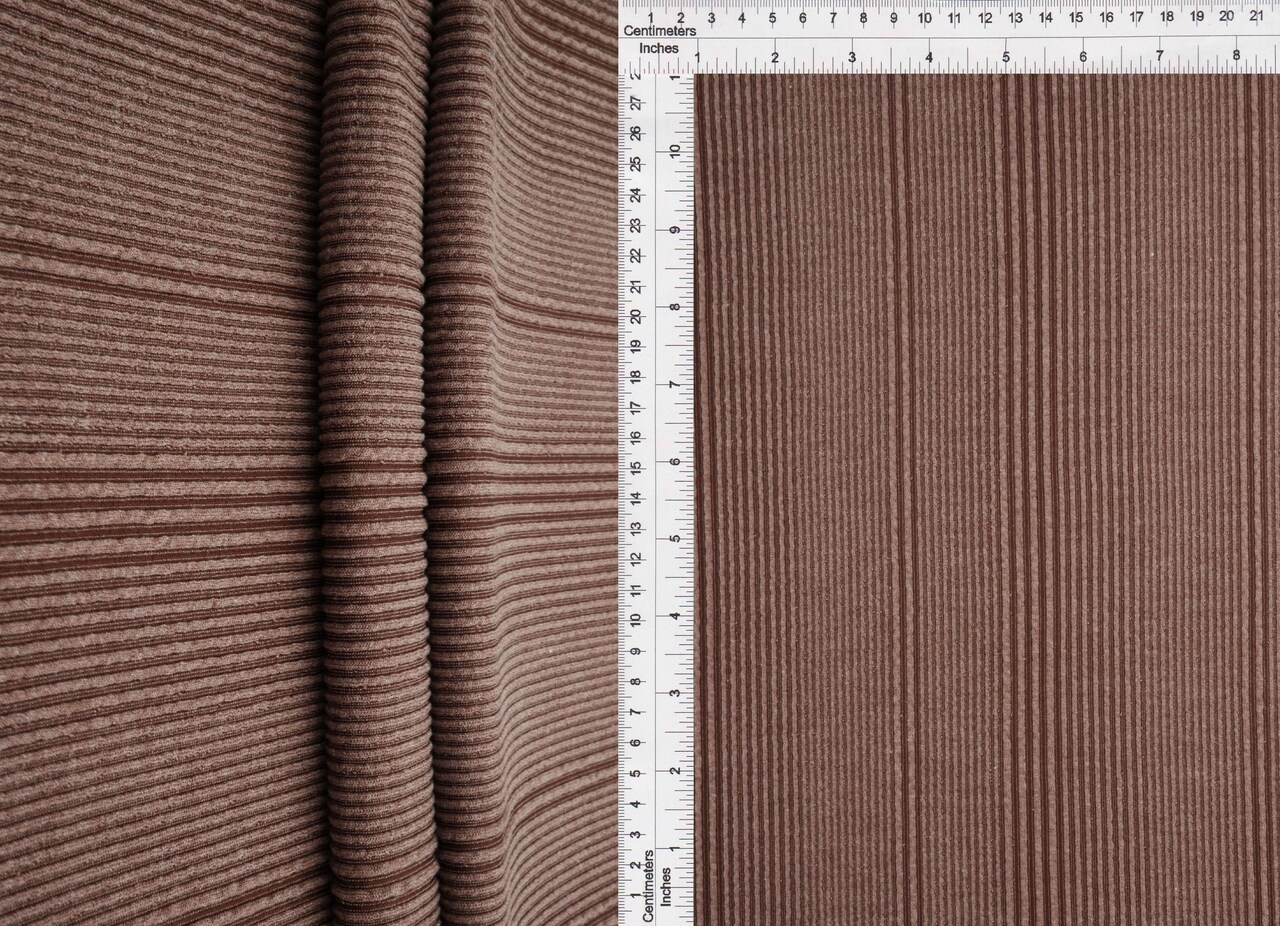 1 Yard Variegated Jacquard Rib Knit Fabric Soft Stretch Polyester Rayon Blend 52/54 Inches Wide